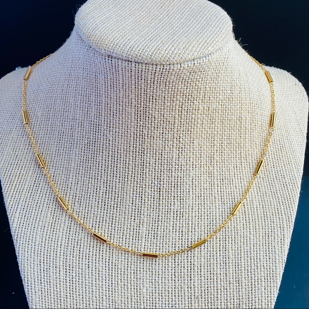 Tube Gold Chain Choker Layered Necklace